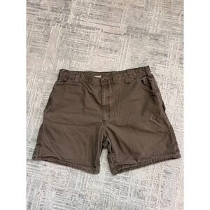 Carhartt Shorts Mens 42 Brown Canvas Carpenter Utility Work Grunge B144 LBR